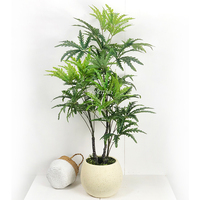 Bonsaï artificiel d'intérieur moderne pour la décoration de la maison Pot en plastique certifié UV Herbe d'olivier d'automne pour l'aménagement paysager de jardin