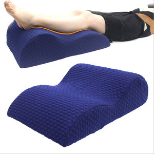 Cuscino <span class=keywords><strong>ortopedico</strong></span> per poggiacuneo con supporto per gambe a forma di onda B blu ad alta densità con comoda copertura - Product Image 1