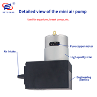 Compresseur à diaphragme électromagnétique, mini pompe à air pour aquarium, mini pompe à air DC 12V KYK50CPM