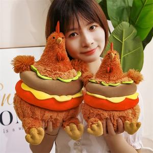 Nuevo lindo y divertido <span class=keywords><strong>pollo</strong></span> hamburguesa juguete <span class=keywords><strong>de</strong></span> peluche <span class=keywords><strong>pollo</strong></span> relleno Animal muñeca gallina hamburguesa 2 en 1 almohada <span class=keywords><strong>de</strong></span> felpa regalo <span class=keywords><strong>de</strong></span> vacaciones para niños - Product Image 3