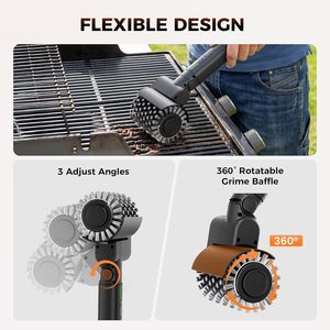 Brosse de nettoyage électrique automatique pour barbecue rotative avec poils en fil d'acier - Product Image 3