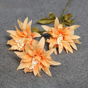 Rose artificielle haut de gamme réaliste d'automne, fleur de 12 cm, toucher réel, plastique, faux caramel, orange poussiéreux, rouille brûlée, Noël - Product Image 5