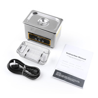 Nettoyeur à ultrasons Skymen personnalisé 0,8 L pour injecteurs, approvisionnement en gros, petit nettoyeur numérique à ultrasons pour bijoux, PCB et petites pièces métalliques
