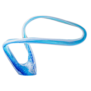 Escultura de Vidrio Soplado a Mano Estilo Murano, Degradado de Índigo a Azul Hielo, Centro de Mesa de Arte Moderno para Exhibición en Hoteles y Galerías - Product Image 3