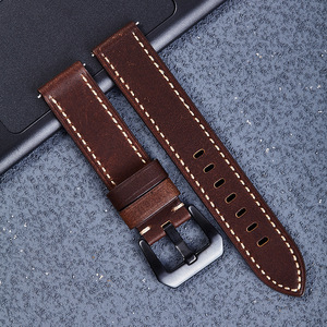 Bracelet de montre en cuir ciré vintage à dégagement rapide, souple et compatible avec <span class=keywords><strong>Fitbit</strong></span> Charge <span class=keywords><strong>2</strong></span> <span class=keywords><strong>Huawei</strong></span> Watch Fit, remplacement durable - Product Image 3