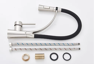 <span class=keywords><strong>Grifo</strong></span> de Cocina con Pulverizador de Arco Alto Monomando de Latón con Un Orificio para Casa de Campo Camper Lavandería Rv Bar Fregadero Grifos De Cocina - Product Image 6