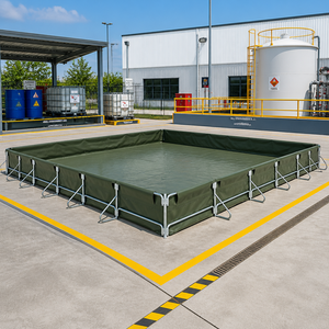 <span class=keywords><strong>Bassin</strong></span> de confinement secondaire pliable résistant aux produits chimiques en TPU avec supports en L robustes pour le stockage de liquides industriels - Product Image 1