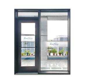 现代商用平开安全门铝合金，带玻璃纤维纱网，用于商店和逃生 - Product Image 2