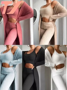 Gran oferta, conjuntos de <span class=keywords><strong>invierno</strong></span> de tres <span class=keywords><strong>piezas</strong></span> para <span class=keywords><strong>mujer</strong></span>, conjuntos de <span class=keywords><strong>Invierno</strong></span> para <span class=keywords><strong>mujer</strong></span>, PIJAMAS - Product Image 4