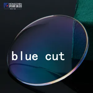 Hongchen Harga kompetitif 1.56 indeks Aspheric biru muda biru HMC UV420 EMI lapisan pelindung Resin lensa kacamata anti-silau