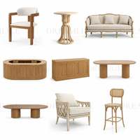 Ensemble de mobilier de mariage en bois haut de gamme, solution de location tout-en-un pour événements, table de banquet, chaise, canapé, comptoir de bar, commande en gros