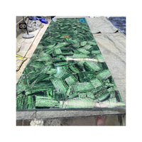 Prix usine grande taille en gros rétro-éclairé vert naturel émeraude jaspe Quartz pierre dalles de marbre