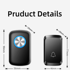 <span class=keywords><strong>Sonnette</strong></span> de porte intelligente moderne étanche pour personnes âgées et patients, dispositif d'appel à très longue portée, télécommande numérique filaire électronique - Product Image 4