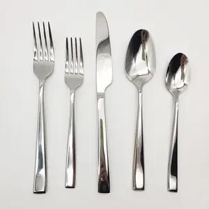 5 cái muỗng nĩa dao thép không gỉ Bộ đồ ăn Bộ đồ ăn dao kéo Bộ Flatware bàn ăn thiết lập