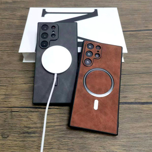 <span class=keywords><strong>Funda</strong></span> Magnética de Cuero PU para Teléfono Móvil Samsung S24 <span class=keywords><strong>Ultra</strong></span> S23 <span class=keywords><strong>S22</strong></span> S21, <span class=keywords><strong>Funda</strong></span> Magnética con <span class=keywords><strong>Cargador</strong></span> Inalámbrico para iPhone 16 Pro Max - Product Image 2