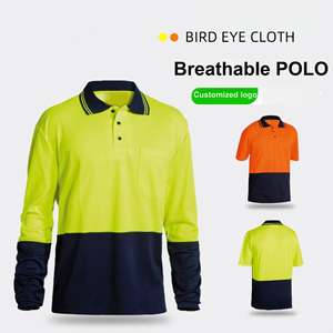 Polo à manches longues, chemise à séchage rapide pour les travailleurs sanitaires, vêtements <span class=keywords><strong>de</strong></span> protection du travail et <span class=keywords><strong>de</strong></span> circulation pour les chantiers <span class=keywords><strong>de</strong></span> construction - Product Image 2