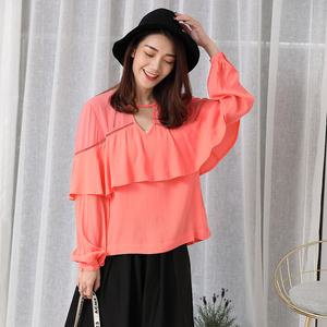 2020 Nouvelle Mode Femmes En Mousseline De Soie Blanche Blouses À Manches Longues Mode Féminine Tops - Product Image 6