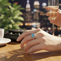 Bijoux de mode à prix compétitifs directement de l'usine QX, bagues en rubis pour femmes, bagues de fiançailles en CZ, bagues fines en argent sterling 925 pour mariage