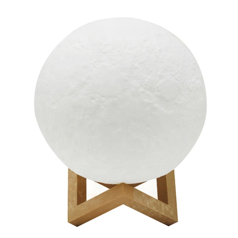 HITECDAD Lamp 3D Moon Wireless Touch Control Home Wireless Night Light 3D Moon Table Lamp
