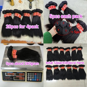 Letsfly - Paquetes de Cabello Humano 100% Natural, Liso, de 10 Pulgadas, 20 Piezas, Extensiones de Cabello Remy Brasileño, Precio Económico al por Mayor - Product Image 2