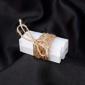 Venta al por mayor de varitas de cristal de selenita natural blanca para sanación Reiki, barras de selenita en bruto, cristales de selenita artesanales - Product Image 5