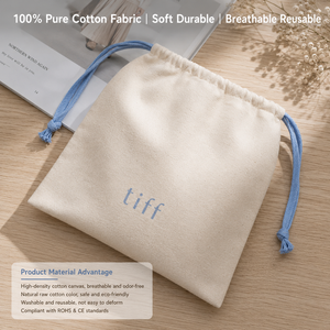 <span class=keywords><strong>Sac</strong></span> à Cordon Réutilisable en Toile 100% Coton avec Logo Personnalisé, <span class=keywords><strong>Sac</strong></span> <span class=keywords><strong>Cadeau</strong></span>, <span class=keywords><strong>Sac</strong></span> Anti-Poussière - Product Image 4