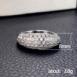 Anello F1578 in Oro Bianco con Diamante, Fede Nuziale di Lusso da Donna, Taglio Brillante Rotondo, Colore D Naturale, Peso Totale 0,5 Carati - Product Image 5