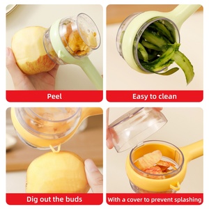 Custom Logo/Color 2 in 1 Multi-Functional <b>Potato</b> Apple Vegetable Peelers with Storage Box <b>Container</b> for Veggie Fruit Carrot - Product Image 5