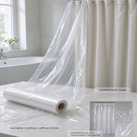 Film TPU transparent en polyuréthane thermoplastique, membrane élastique, film souple imperméable pour la lamination des rideaux de douche de salle de bain