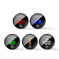 Kontrol Sentuh Panel Mount Digital Voltmeter DC5V-48V IP65 Tahan Air Tahan Lama Tampilan Tegangan Baterai LED untuk Mobil
