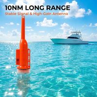 Bouée de suivi AIS marine 12W haute puissance, localisateur GPS étanche IPX7, portée de 10 milles nautiques