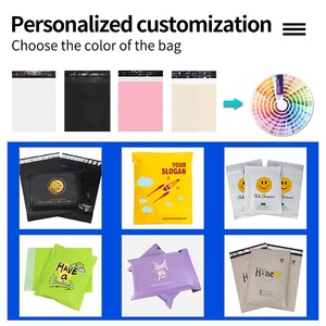 大黑色32厘米X 45厘米定制标志聚邮包 - Product Image 6