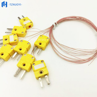 Sonde thermocouple de type K en fibre de verre GG-K-30 avec mini-prise -73~482°C IP40, sortie analogique pour mesure de température de four industriel