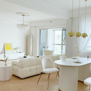 Màu xanh hải quân Nhung Chần Chừ ghế Chrome bọc ghế thoải mái phong cách nước pháp phòng ăn ghế nhà văn phòng công viên phòng tập thể dục - Product Image 3