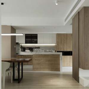 Gabinetes de Cocina Modernos Homel, Color Personalizado, Acabado en Melamina, con Tiradores Ocultos, Resistentes al Agua - Product Image 2