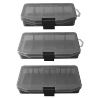 Boîte de rangement pour matériel de pêche Palmer en plastique transparente, boîte de rangement pour leurres de pêche, boîtes de rangement avec séparateurs