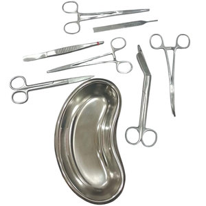 Kit d'instruments chirurgicaux manuels les plus vendus, ciseaux de laboratoire en acier inoxydable, kit chirurgical médical professionnel, ensemble de pansements général - Product Image 6