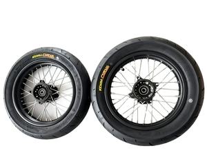 Ensemble <span class=keywords><strong>de</strong></span> pneus et <span class=keywords><strong>de</strong></span> jantes en fer <span class=keywords><strong>de</strong></span> 12 pouces, état neuf, moto tout-terrain électrique, pneus 90/90-12, carcasses <span class=keywords><strong>de</strong></span> pneus Ken*a Wheel - Product Image 1