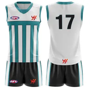 โปรโมชั่นที่กำหนดเองระเหิด100% โพลีเอสเตอร์ AFL เสื้อรักบี้/เครื่องแบบ