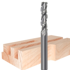 <strong>CNC</strong> Chip Breaker <strong>Router</strong> <strong>Bits</strong> Endmill up Spiral Fast Remove Milling Cutter Solid Carbide End Mills 3 Flute --1/4 Shank up Helical - Product Image 1