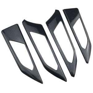 Autocollants pour poignée de porte de voiture en Fiber de carbone, pour Volkswagen Polo Plus, décoration intérieure, auto-adhésifs, Style moderne - Product Image 1