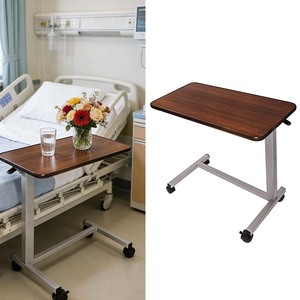 <span class=keywords><strong>Table</strong></span> <span class=keywords><strong>de</strong></span> <span class=keywords><strong>lit</strong></span> réglable en hauteur avec 4 roulettes pour patients, idéale pour une utilisation en chambre <span class=keywords><strong>d</strong></span>'hôpital - Product Image 1