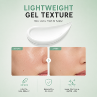 Gel Visage Hydratant Purifiant Pure Reset aux Acides de Fleur d'Hibiscus et Complexe Végétal, Contrôle du Sébum et Anti-Imperfections