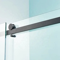 10 ans de garantie écran de douche en acier inoxydable double porte de douche coulissante en verre trempé sans cadre