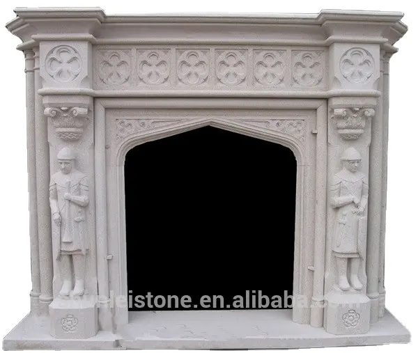 Factory direct sale marble stone contemporary fireplace surround