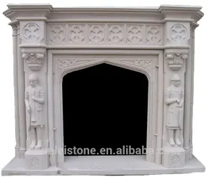 Décor de cheminée contemporaine en pierre de marbre, vente directe d'usine