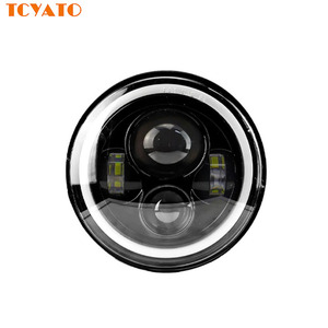 TCYATO Phares Angel Eye à 4 billes de 7 pouces les plus vendus <span class=keywords><strong>pour</strong></span> motos et véhicules tout-terrain, lumières <span class=keywords><strong>LED</strong></span> <span class=keywords><strong>pour</strong></span> <span class=keywords><strong>moto</strong></span> - Product Image 1