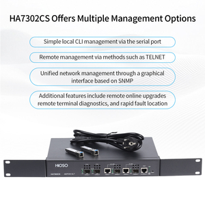 HiOSO HA7302CS Sin Módulos PON, OLT 2PON, Equipo de Fibra Óptica de Tamaño Mini FTTH, 1AC+1DC FTTx, 2 Enlaces Ascendentes de 1000M - Product Image 4