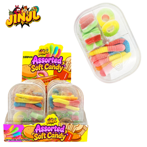 Caja de Compartimentos Multiforma con Gomitas Ácidas, Donuts con Forma de <span class=keywords><strong>Gusano</strong></span>, Caramelos de Sandía, Bocadillos para que los Niños Compartan en Salidas - Product Image 3
