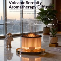 Diffuseur d'huiles essentielles ultrasonique compact 300 ml à grand volume de brume, machine d'aromathérapie volcanique, parfum automatique pour la maison